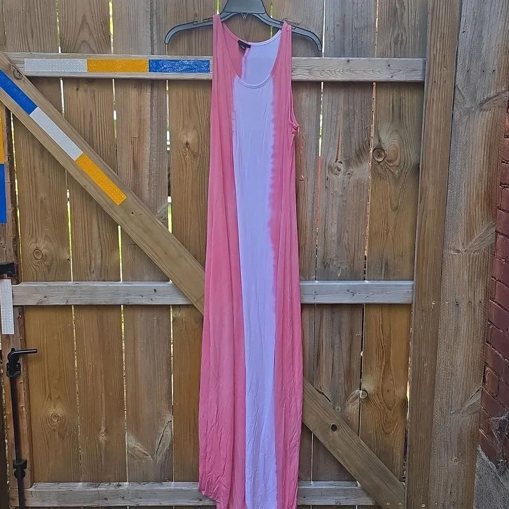 Rue21 Pink and White Maxi Dress